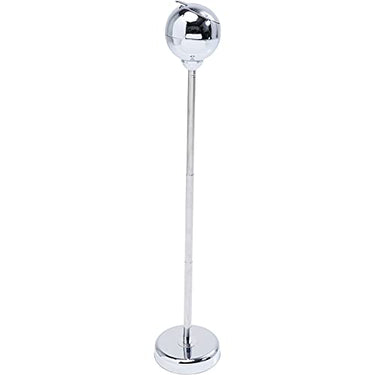 Kare Design Standascher Spheric Silber, Aschenbecher aus Stahl, verchromt, 37-72 cm höhenverstellbar, rund, Wohnzimmer, Zimmer Deko, Retro Design, 72x13x13cm (H/B/T), Chrom im Sale